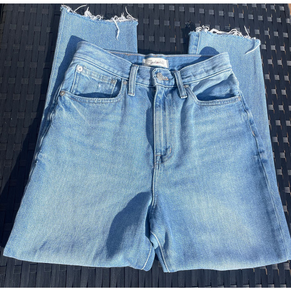Madewell Distressed Momjean  Blue Jeans - Size 25 - Picture 2 of 16